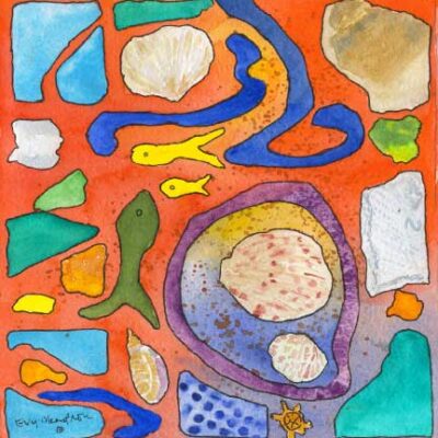“Sea Glass in Red”