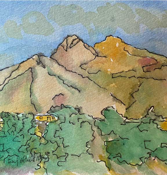 Evy-Okerstrom-Sketch-of-Mountains-after-visit-to-Ghost-Ranch-May-2022