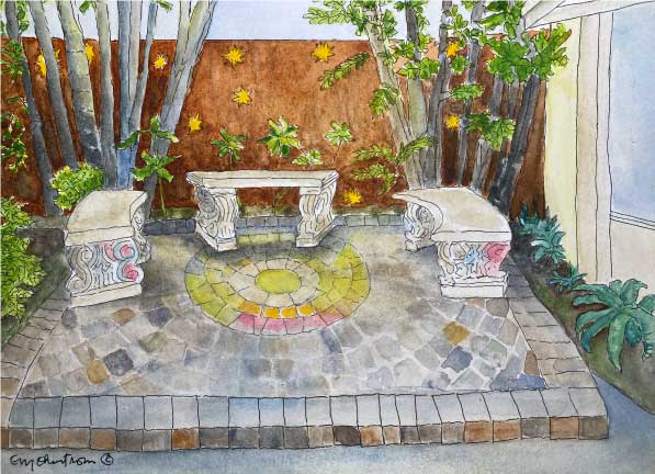 Evy-Okerstrom-Urban-Sketching-The-Hub-Garden-After-the-Chalked-Up-Event-2023
