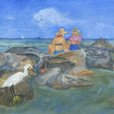 "Jetty Ladies Watching the Waves"