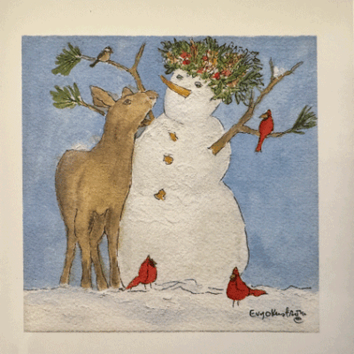Deer and Snowman